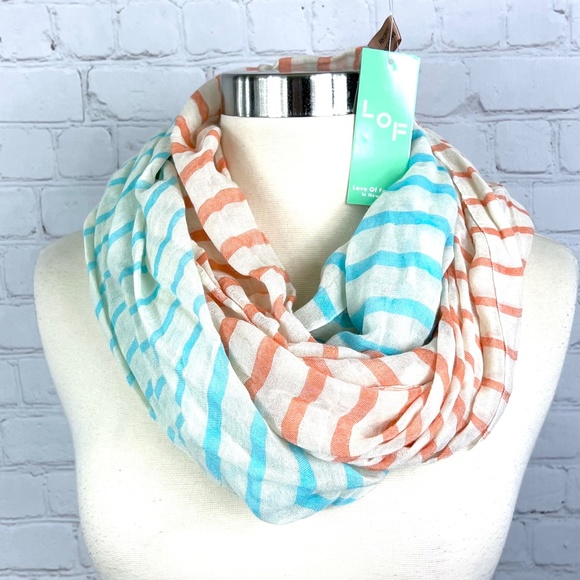 LOF Accessories - NWT |•LOF•| Love Of Fashion Striped Infinity Scarf